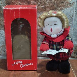 Vintage Mervyns Musical Caroler Animated Plays Jingle Bell
